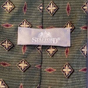 Olive green silk tie